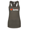 Thumbnail image for  Next Level Womens Charcoal Racerback Tank