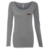 Thumbnail image for  Next Level Womens Heather Grey Triblend Long Sleeve Scoop Tee