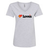Thumbnail image for  Next Level Womens Heather Grey Cotton V Neck Tee