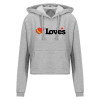 Thumbnail image for Just Hoods Womens Heather Grey Cropped Hoodie