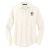 Thumbnail image for  Mercer + Mettle Womens Ivory Crepe Long Sleeve Camp Blouse