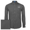 Thumbnail image for  Dark Charcoal Poplin Crosshatch Long Sleeve Button Down