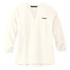 Thumbnail image for  Mercer + Mettle Womens Ivory 3/4 Sleeve Crepe Blouse