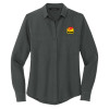 Thumbnail image for  Mercer + Mettle Womens Grey Crepe Long Sleeve Camp Blouse