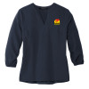 Thumbnail image for  Mercer + Mettle Womens Navy 3/4 Sleeve Crepe Blouse