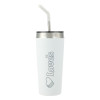 Thumbnail image for  Faye White Vacuum Tumbler w/ Stainless Steel Straw 20 oz