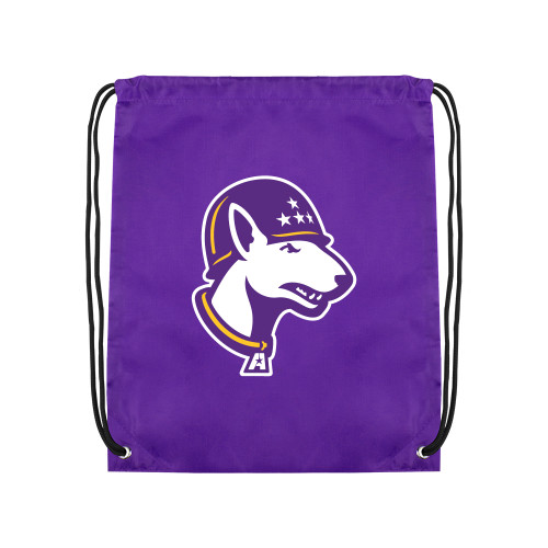  Purple Drawstring Backpack - Bull Terrier head LSUA