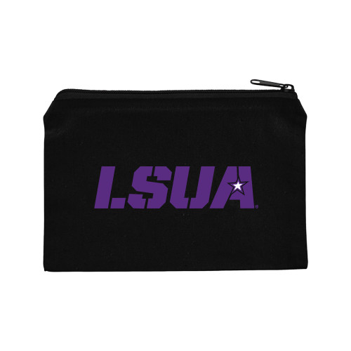  8oz. Black Cotton Travel Pouch - LSUA
