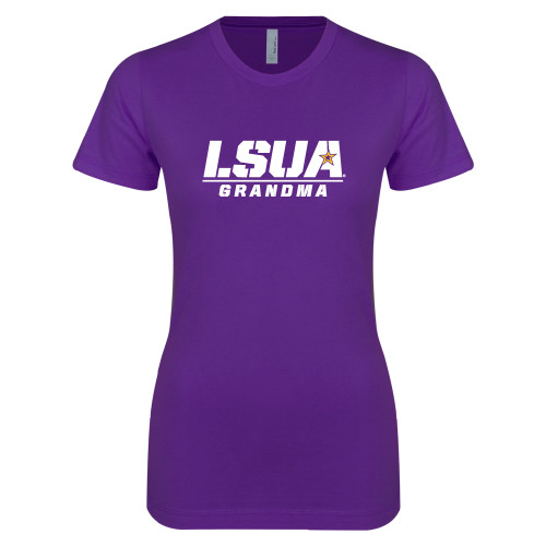  Next Level Womens Purple Boyfriend Tee - Grandma