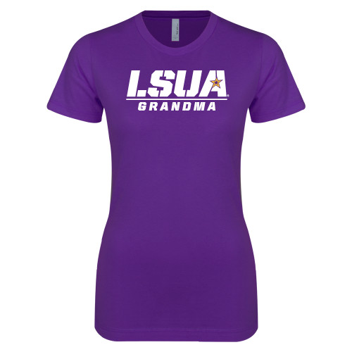  Next Level Womens Purple Boyfriend Tee - Grandma