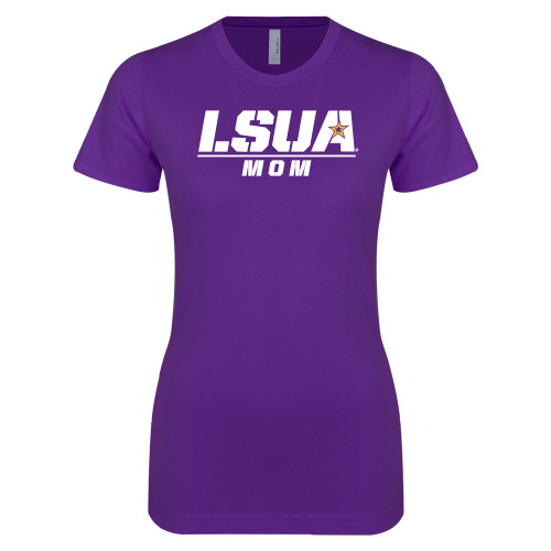  Next Level Womens Purple Boyfriend Tee - Mom