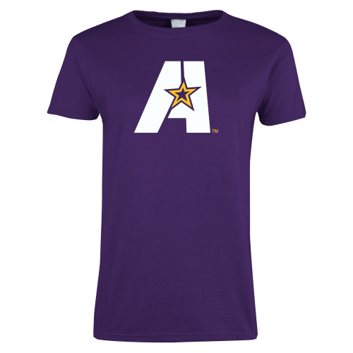  Womens Purple Short Sleeve Tee - A