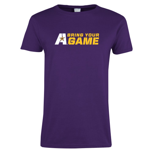  Womens Purple Short Sleeve Tee - Bring Your A Game