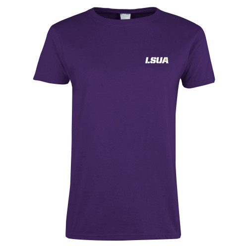  Womens Purple Short Sleeve Tee - LSUA