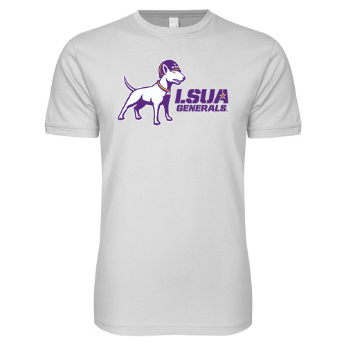  Next Level White SoftStyle T Shirt - Bull Terrier LSUA Generals Horizontal