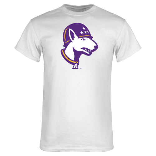  White T Shirt - Bull Terrier head LSUA