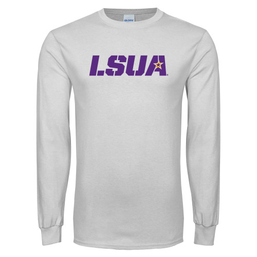  White Long Sleeve T Shirt - LSUA