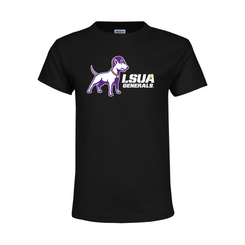  Youth Black T Shirt - Bull Terrier LSUA Generals Horizontal