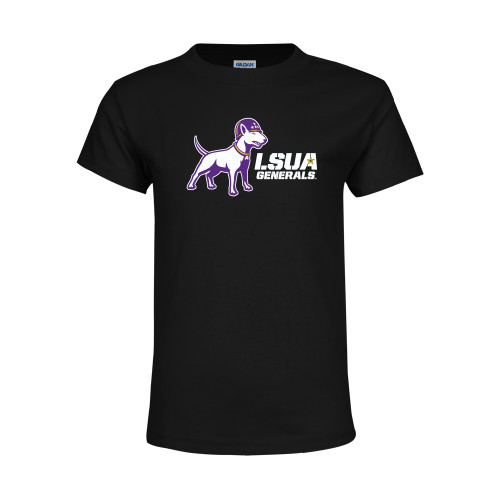  Youth Black T Shirt - Bull Terrier LSUA Generals Horizontal
