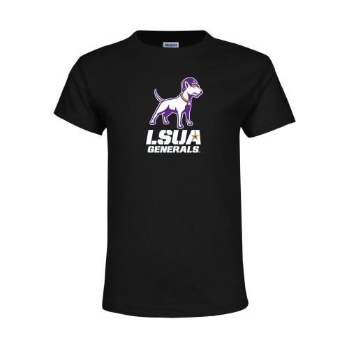  Youth Black T Shirt - Bull Terrier LSUA Generals Vertical