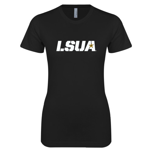  Next Level Womens Black Boyfriend Tee - LSUA