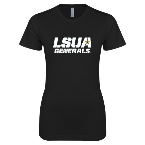  Next Level Womens Black Boyfriend Tee - LSUA Generals