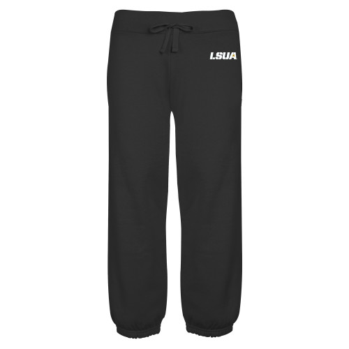  ENZA Womens Black Banded Fleece Capri - LSUA