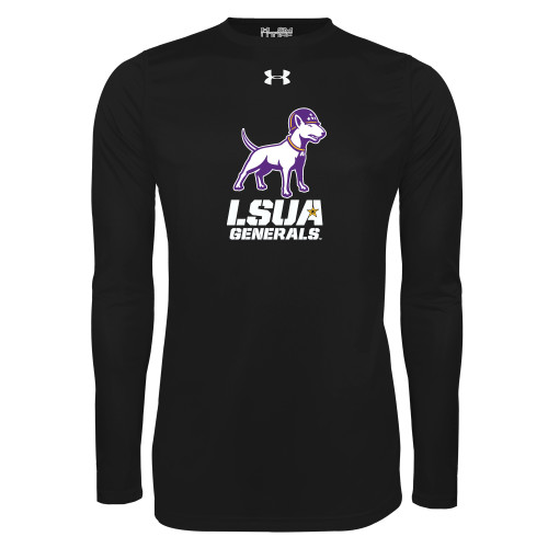  Under Armour Black Long Sleeve Tech Tee - Bull Terrier LSUA Generals Vertical