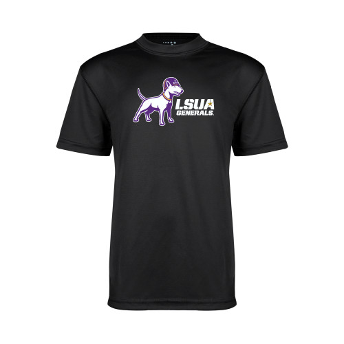  Youth Performance Black Tee - Bull Terrier LSUA Generals Horizontal