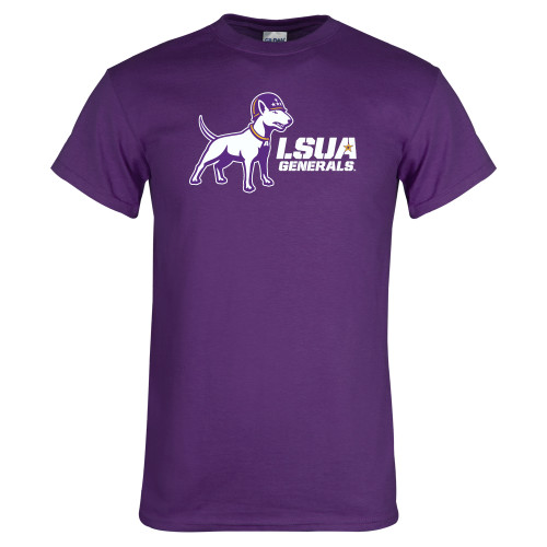  Purple T Shirt - Bull Terrier LSUA Generals Horizontal