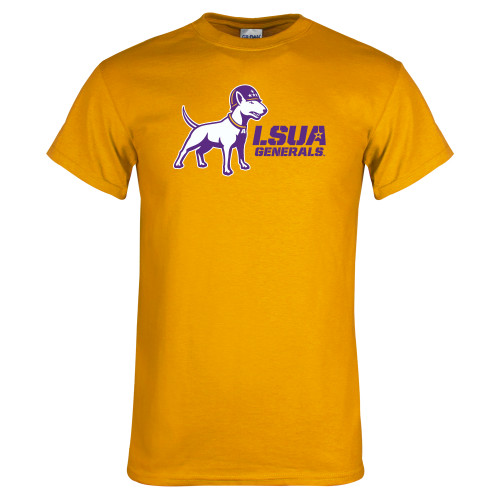  Gold T-Shirt - Bull Terrier LSUA Generals Horizontal