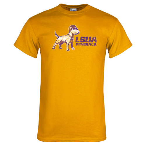  Gold T-Shirt - Bull Terrier LSUA Generals Distressed