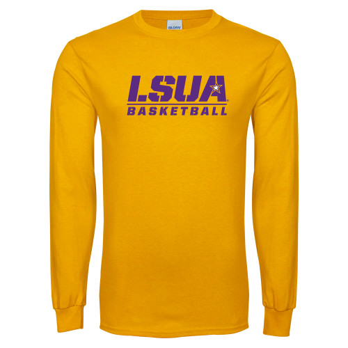  Gold Long Sleeve T Shirt - Basketball