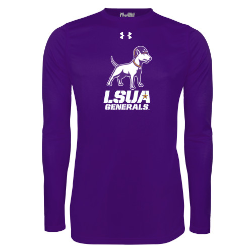  Under Armour Purple Long Sleeve Tech Tee - Bull Terrier LSUA Generals Vertical