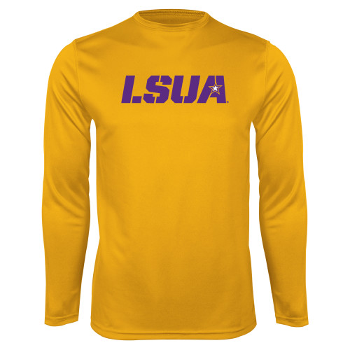  Gold Performance Long Sleeve Shirt - LSUA