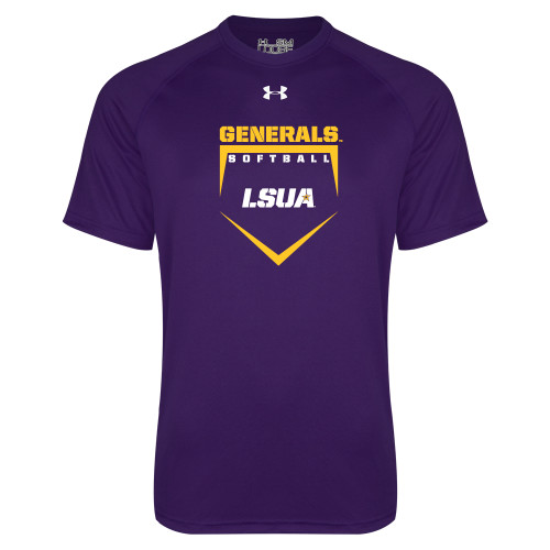  Under Armour Purple Tech Tee - Generals Softball Home Plate