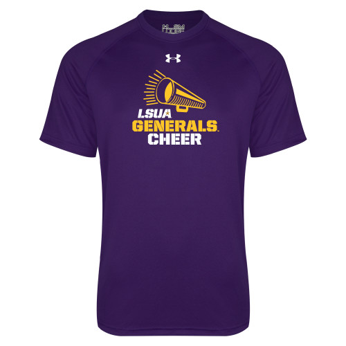  Under Armour Purple Tech Tee - Generals Cheer Megaphone