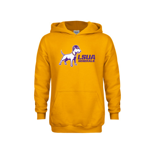  Youth Gold Fleece Hoodie - Bull Terrier LSUA Generals Horizontal