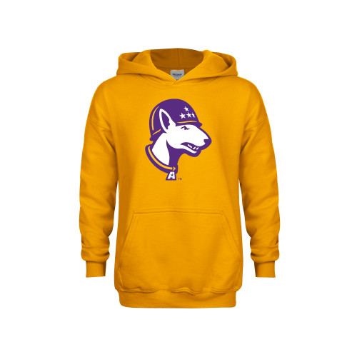  Youth Gold Fleece Hoodie - Bull Terrier head LSUA