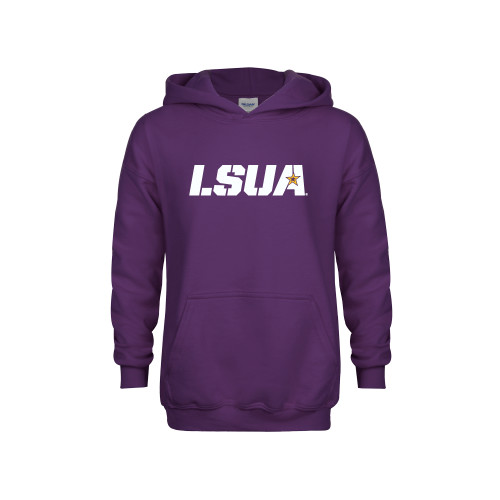  Youth Purple Fleece Hoodie - LSUA