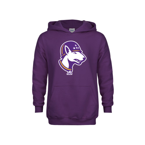  Youth Purple Fleece Hoodie - Bull Terrier head LSUA