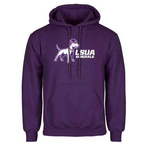 Purple Fleece Hoodie - Bull Terrier LSUA Generals Horizontal
