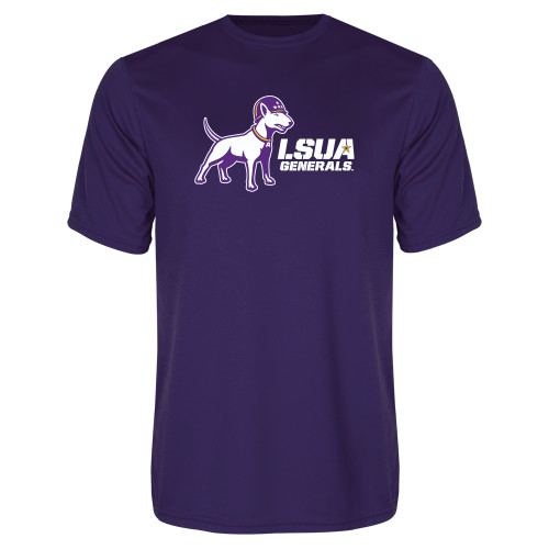  Purple Performance Tee - Bull Terrier LSUA Generals Horizontal