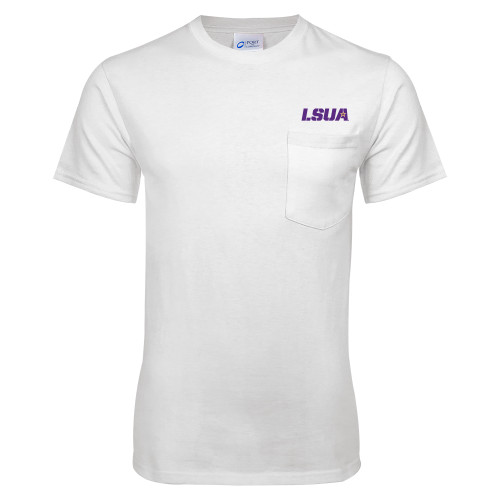  White T-Shirt w/Pocket - LSUA