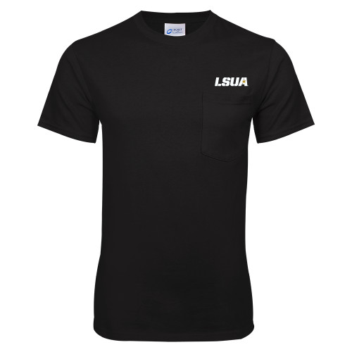  Black T Shirt w/Pocket - LSUA