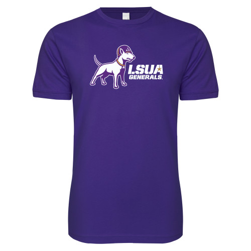  Next Level Purple SoftStyle T Shirt - Bull Terrier LSUA Generals Horizontal