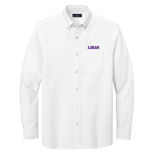  Brooks Brothers Mens White Casual Oxford Cloth Shirt - LSUA