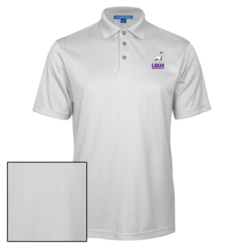  White Performance Fine Jacquard Polo - Bull Terrier LSUA Generals Vertical