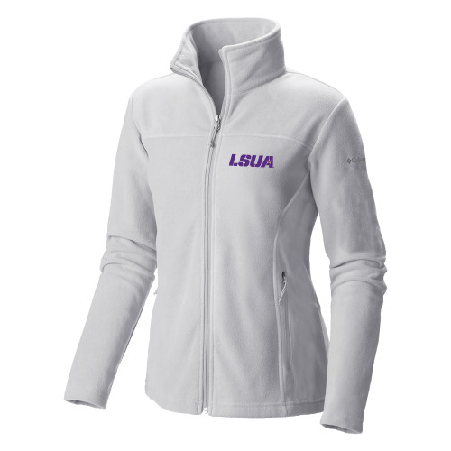  Columbia Womens Full Zip White Fleece Jacket - LSUA