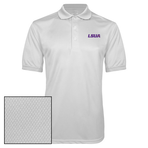  White Dry Mesh Polo - LSUA